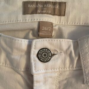 Banana Republic Petite White Skinny Jeans